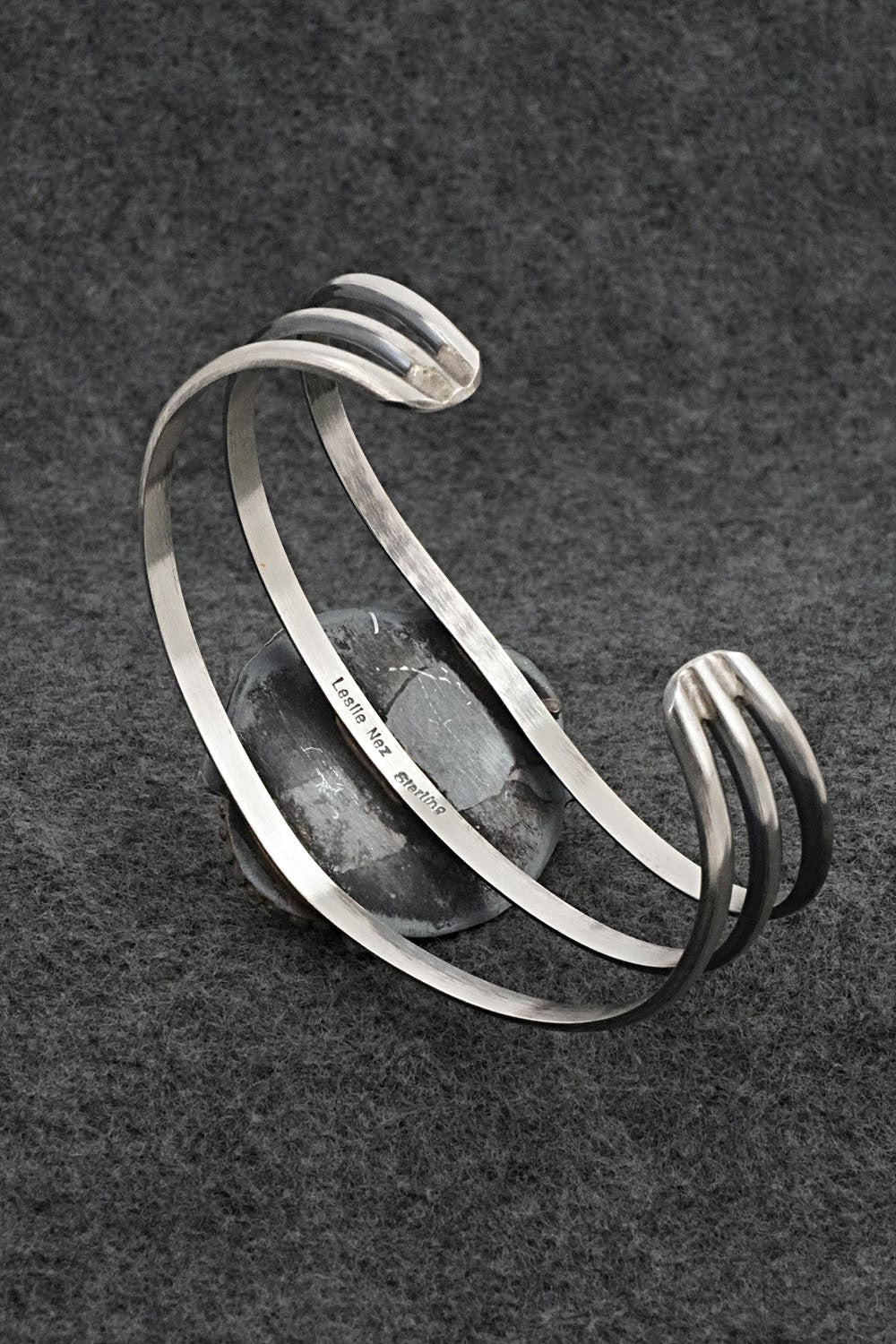 Turquoise & Sterling Silver Bracelet - Leslie Nez
