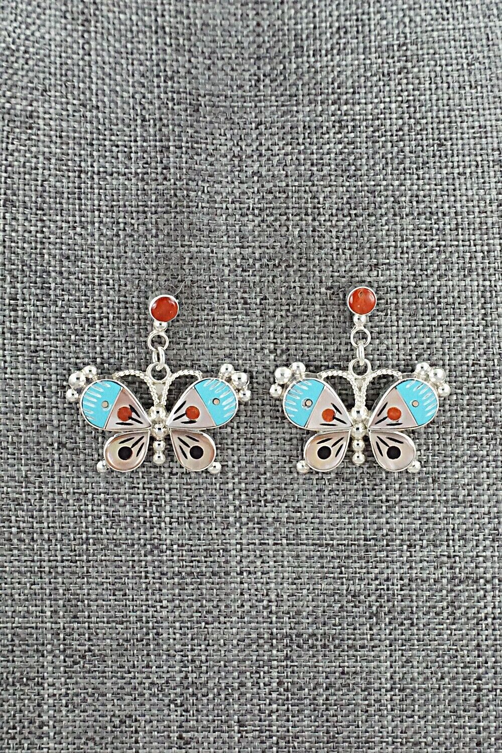 Multi-Stone & Sterling Silver Earrings - Lyndon Ahiyite