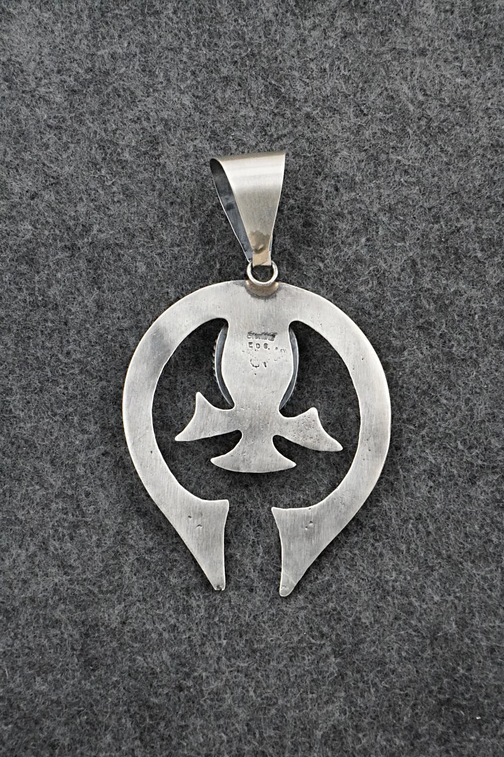 Turquoise & Sterling Silver Pendant - Eugene Gruber
