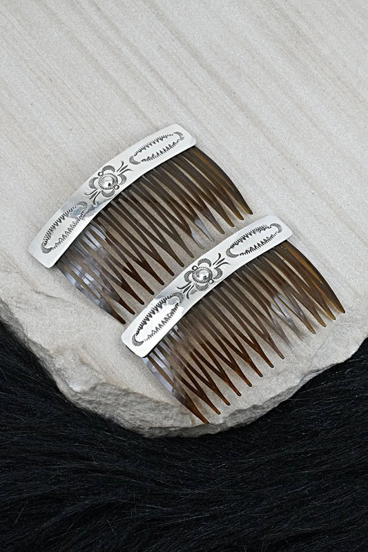Sterling Silver Hair Combs - Bertha Begay