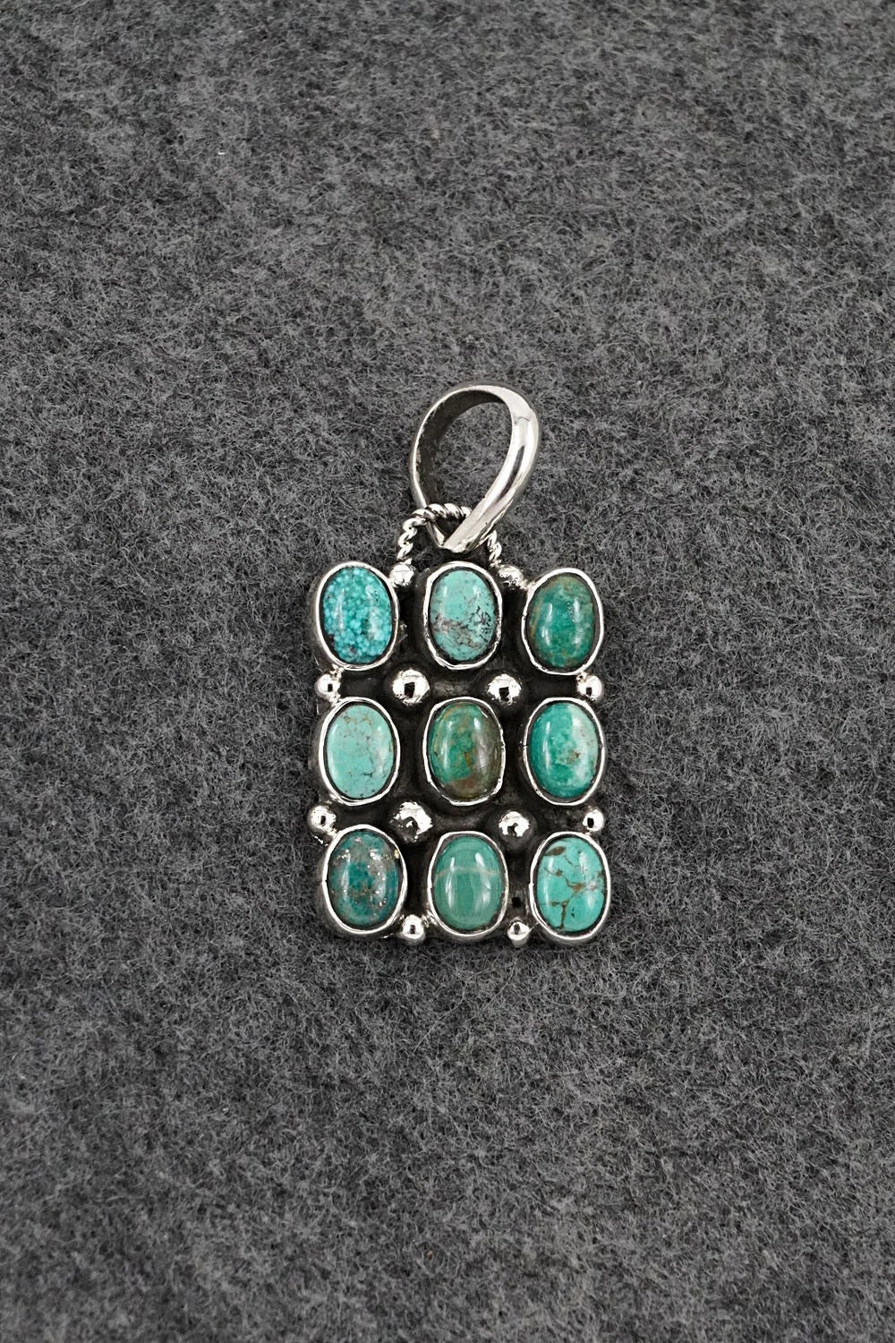 Turquoise & Sterling Silver Pendant - Priscilla Reeder