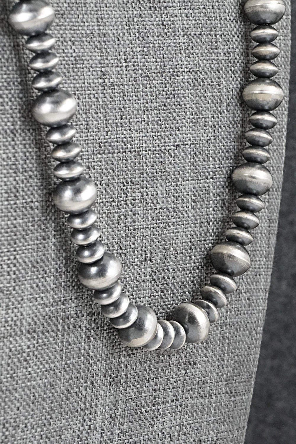 Sterling Silver Navajo Pearl Necklace 22" - Crystal Haley