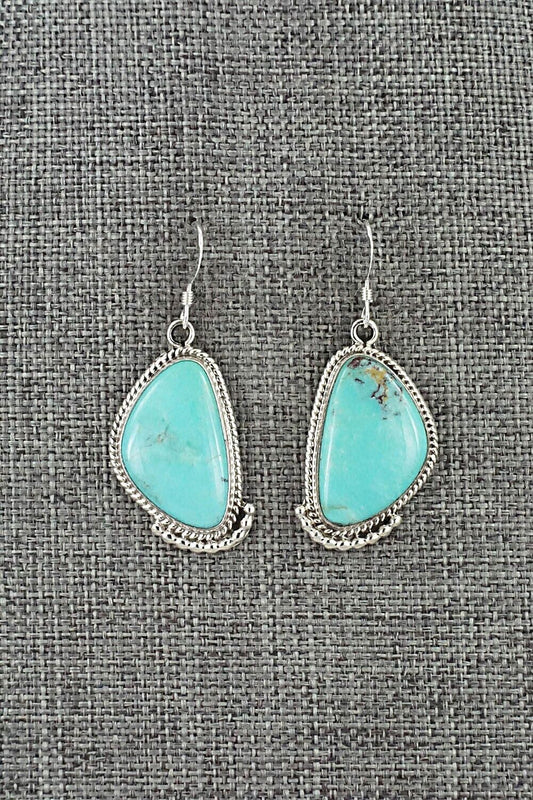 Turquoise & Sterling Silver Earrings - Verley Betone