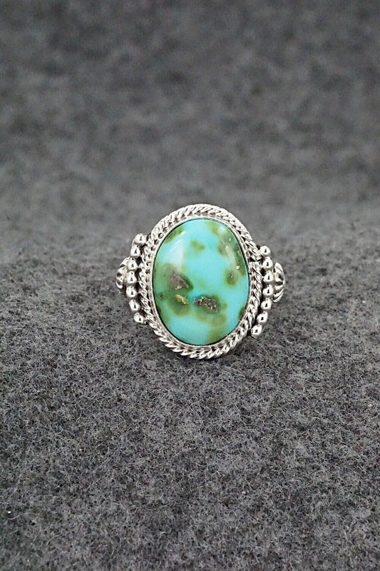 Turquoise & Sterling Silver Ring - Andrew Vandever - Size 6.75