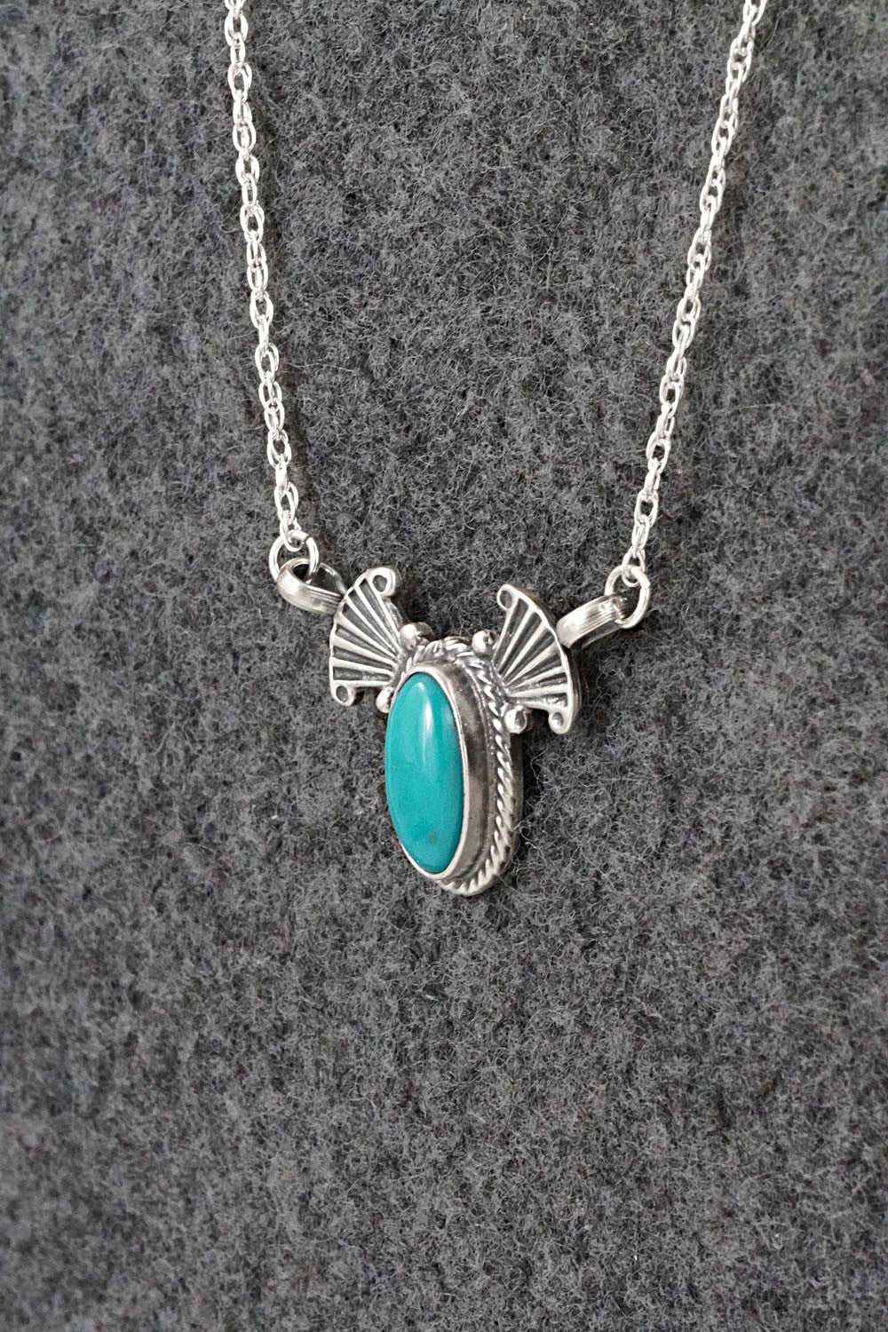 Turquoise & Sterling Silver Necklace - Verley Betone
