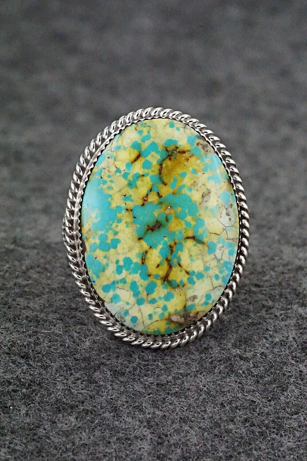 Turquoise & Sterling Silver Ring - Anthony Brown - Size 12.5