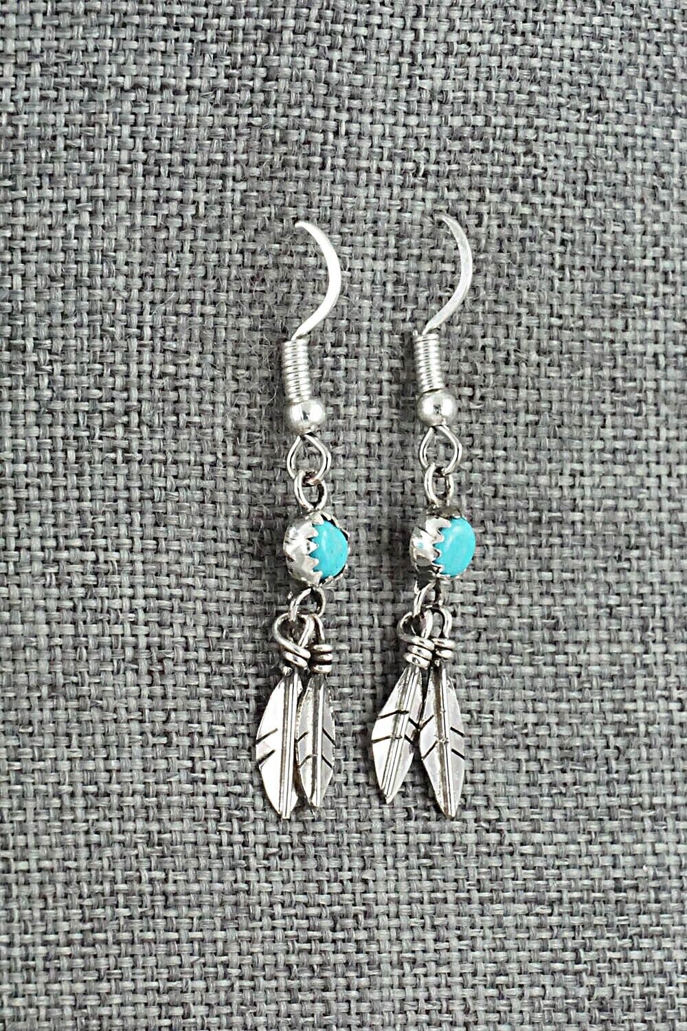 Turquoise & Sterling Silver Earrings - Cornilia Yazhe