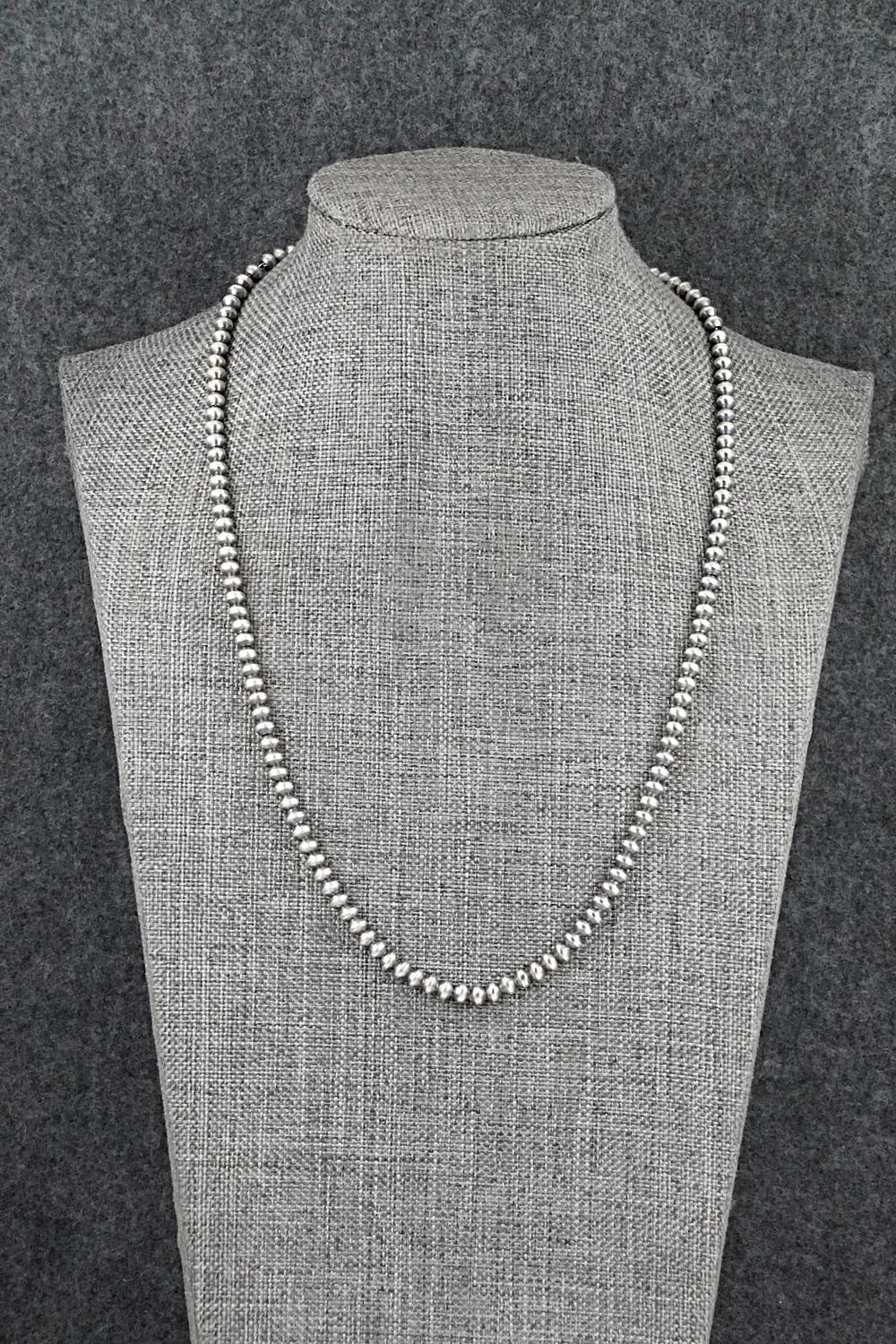 Sterling Silver Navajo Pearl Necklace 18" - Dorinda Mariano