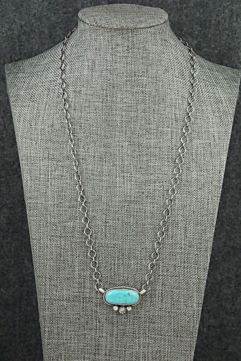 Turquoise & Sterling Silver Necklace - Kathleen Livingston