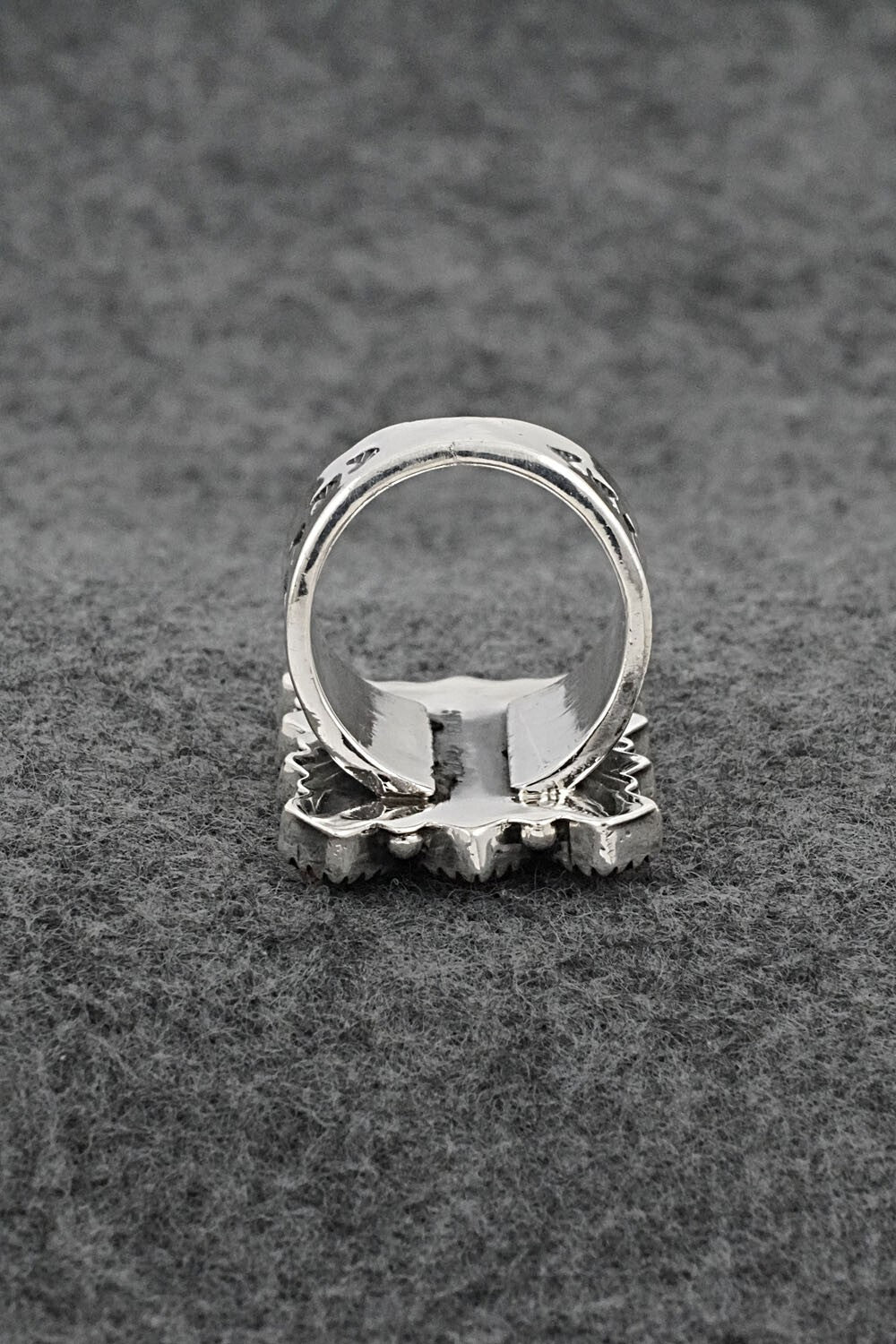 Coral & Sterling Silver Ring - Verley Betone - Size 6