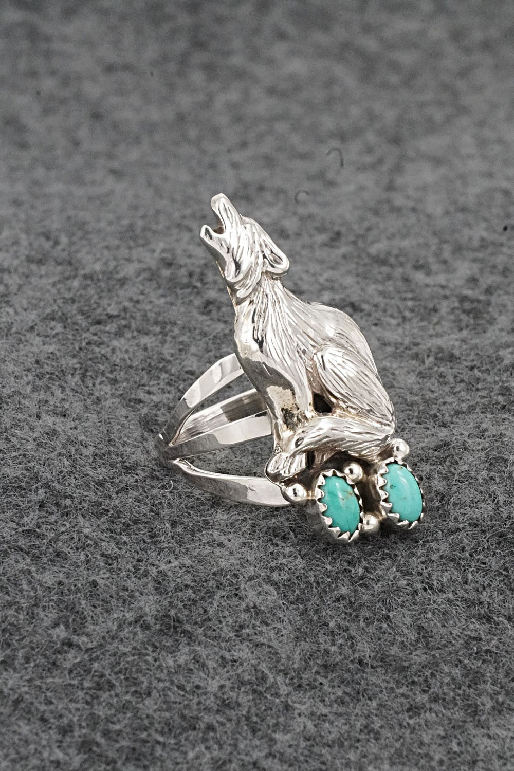 Turquoise & Sterling Silver Ring - Robert Martinez - Size 7.75