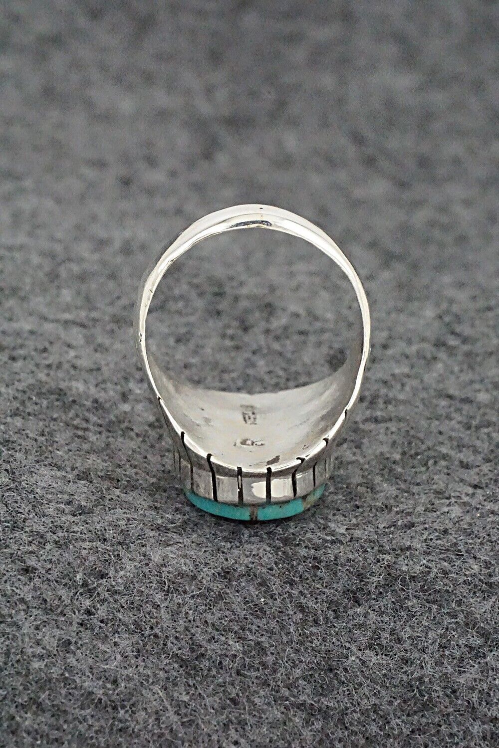 Turquoise & Sterling Silver Ring - Trevor Jack - Size 9