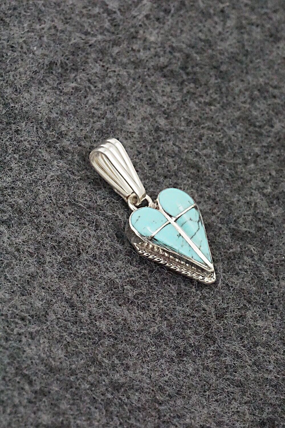 Turquoise & Sterling Silver Pendant - Velda Nastacio