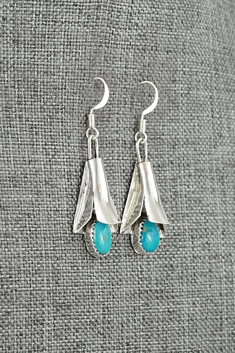 Turquoise & Sterling Silver Earrings - Louise Yazzie