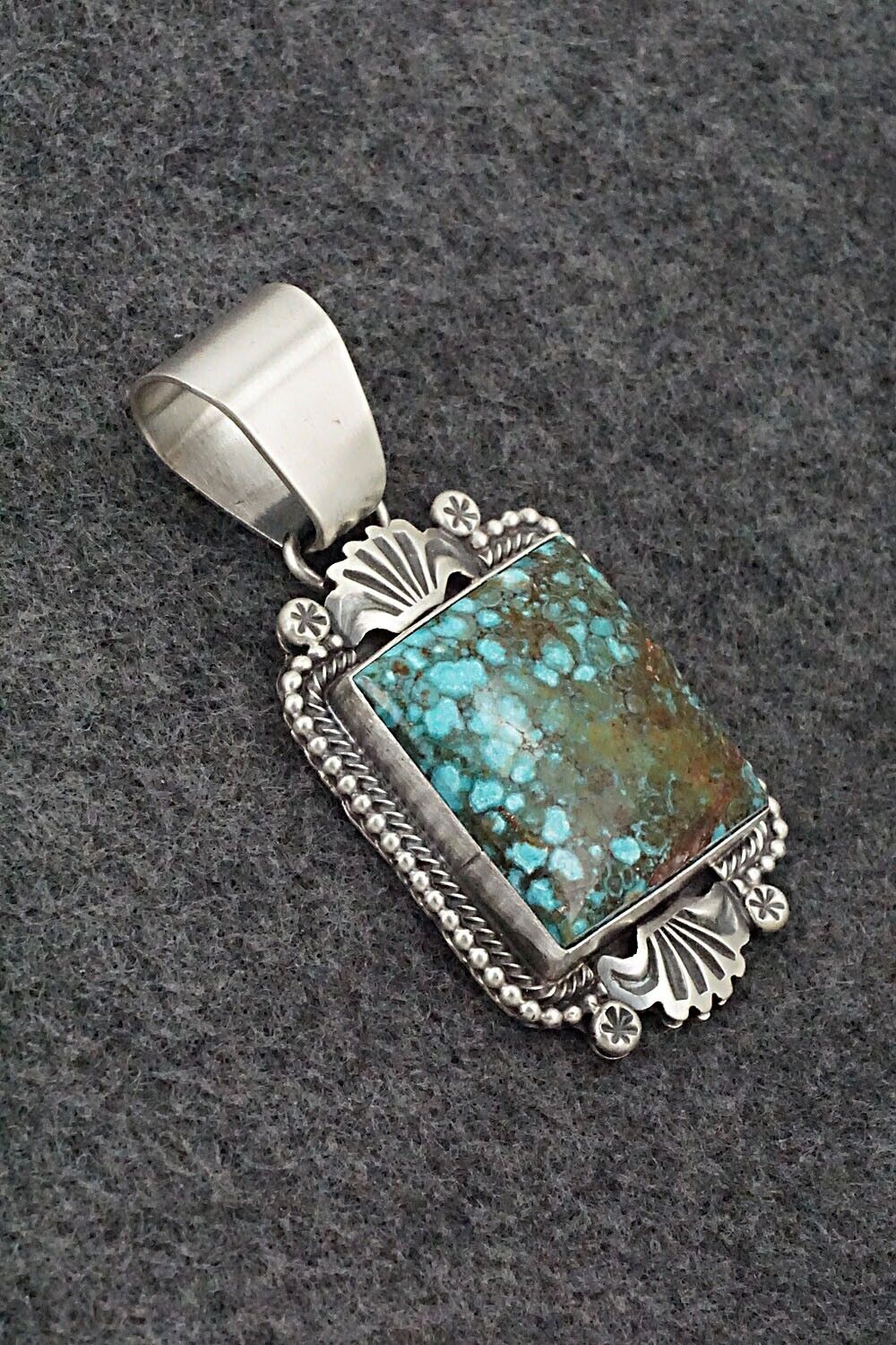 Turquoise & Sterling Silver Pendant - Darrin Livingston