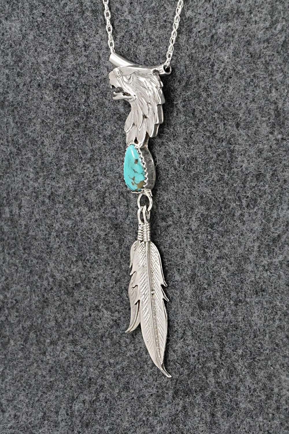 Turquoise & Sterling Silver Necklace - Genevieve Francisco