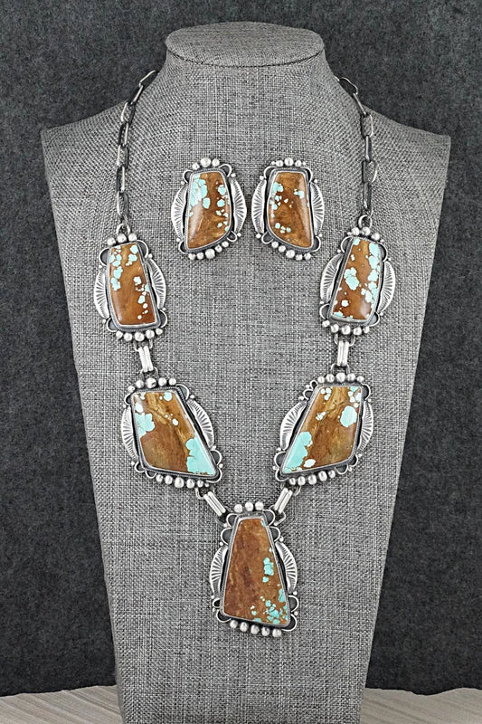 Turquoise & Sterling Silver Necklace and Earrings Set - Bob Becenti
