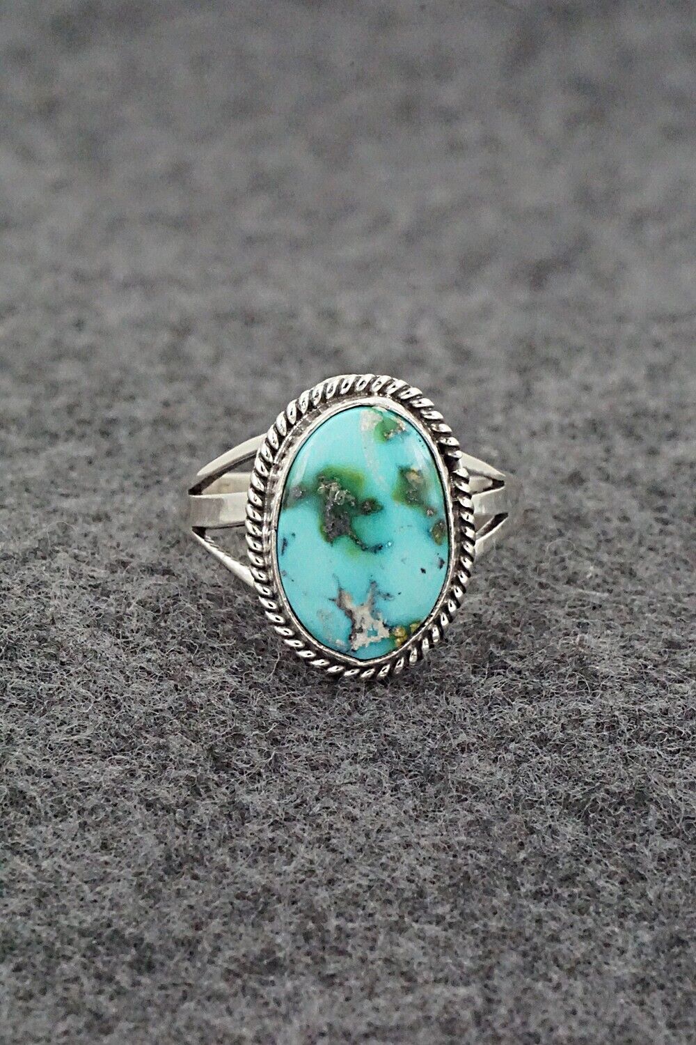 Turquoise & Sterling Silver Ring - Alice Rose Saunders - Size 7.5