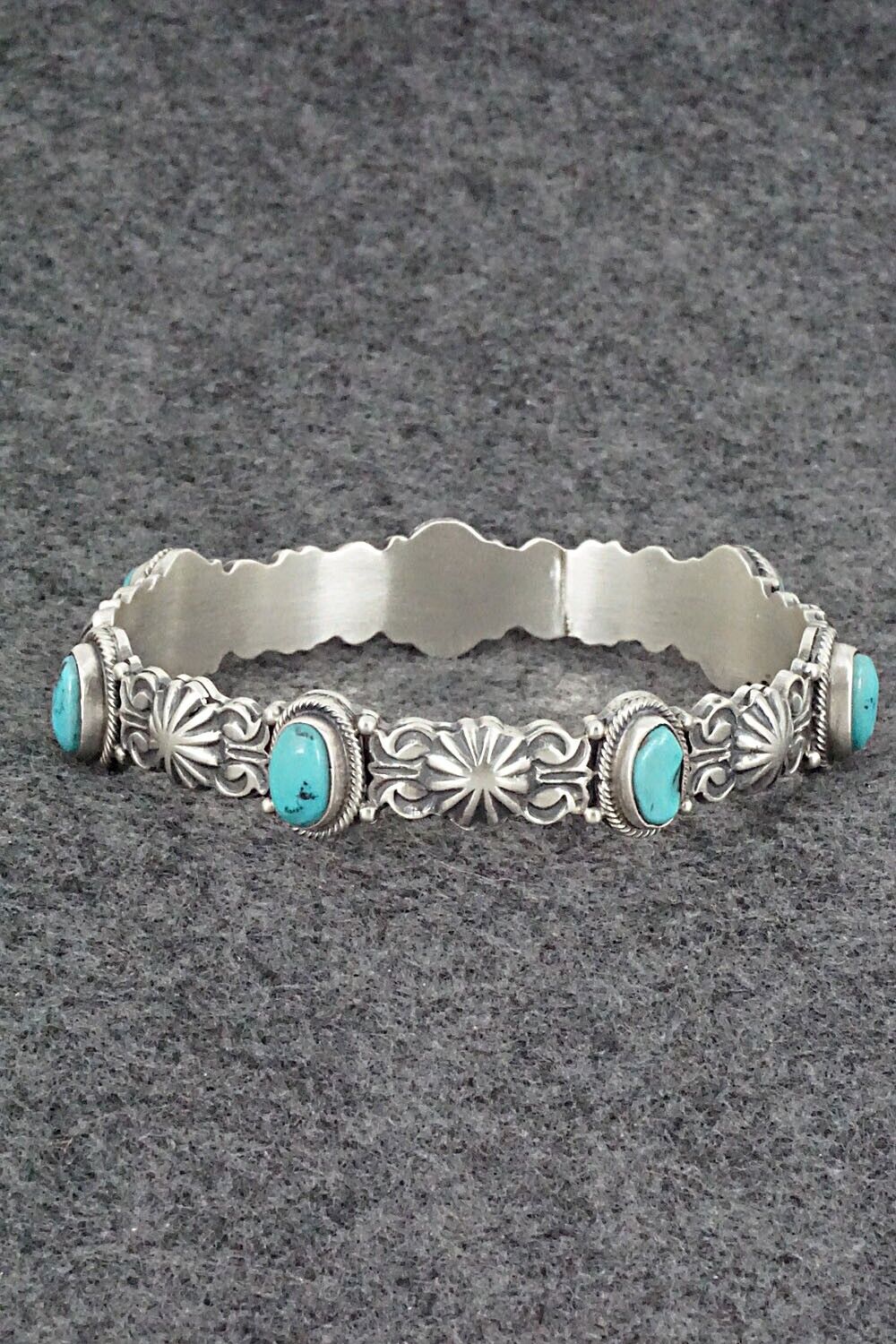 Turquoise & Sterling Silver Bangle Bracelet - Thomas Yazzie