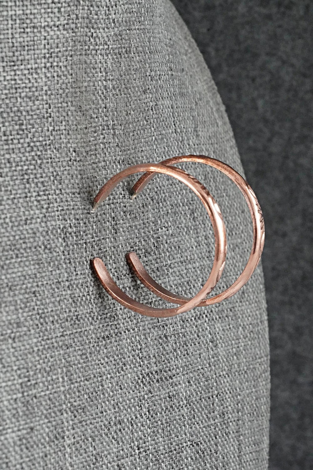 Copper Hoop Earrings - Elaine Tahe
