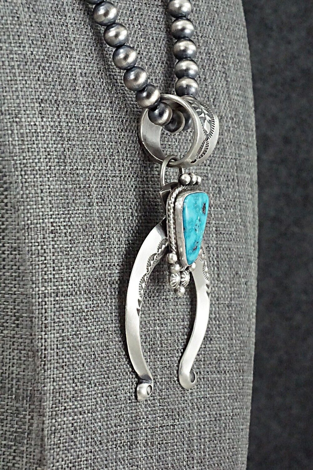 Turquoise & Sterling Silver Necklace - Samuel Yellowhair