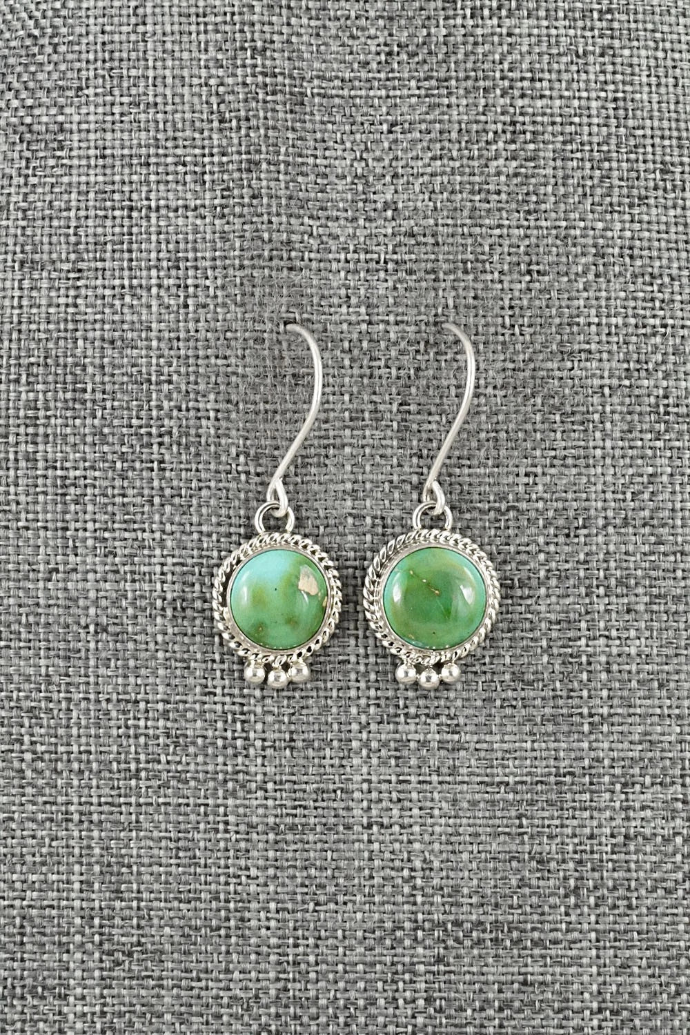 Turquoise & Sterling Silver Earrings - Eugene Gruber