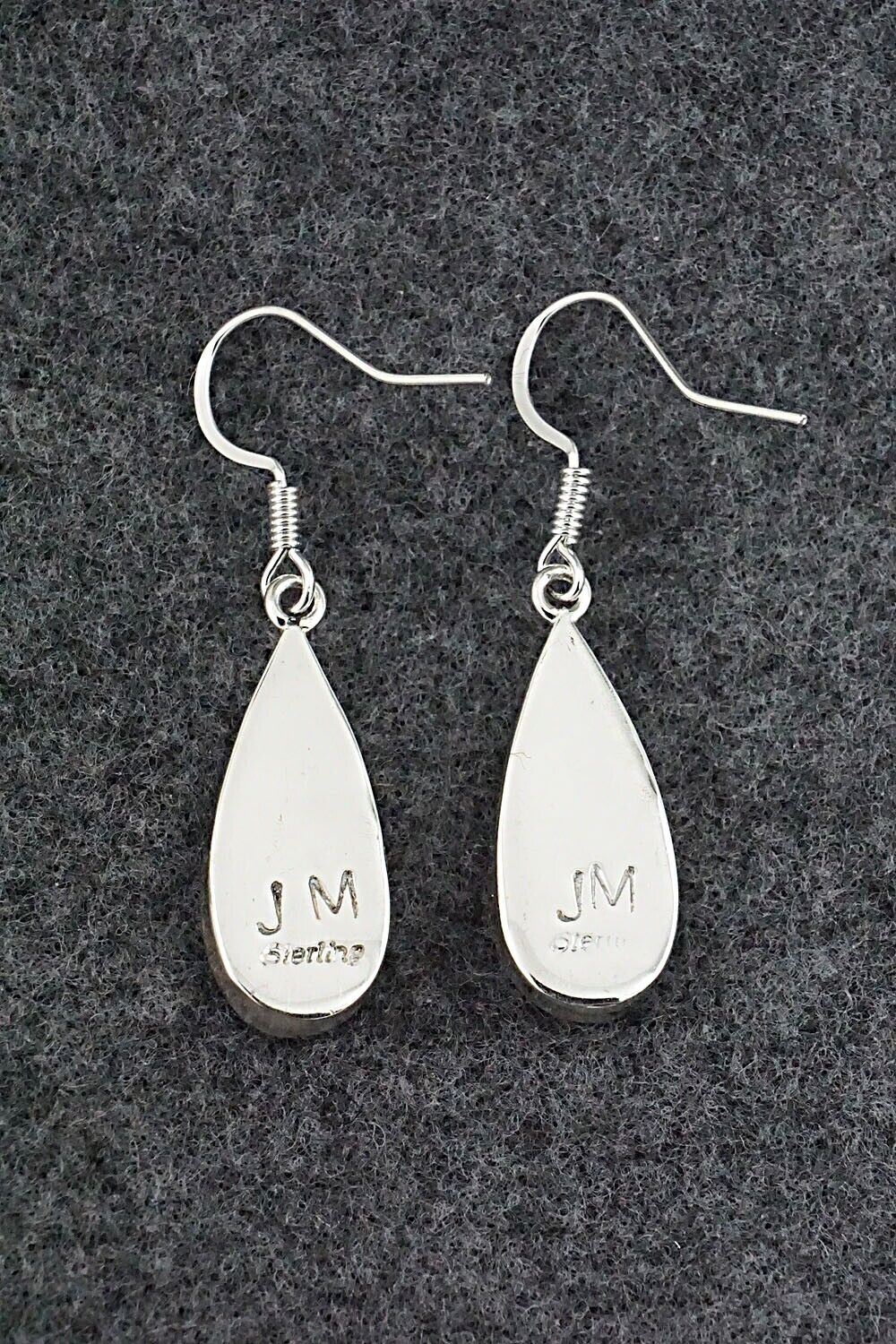 Spiny Oyster, Opalite & Sterling Silver Inlay Earrings - James Manygoats