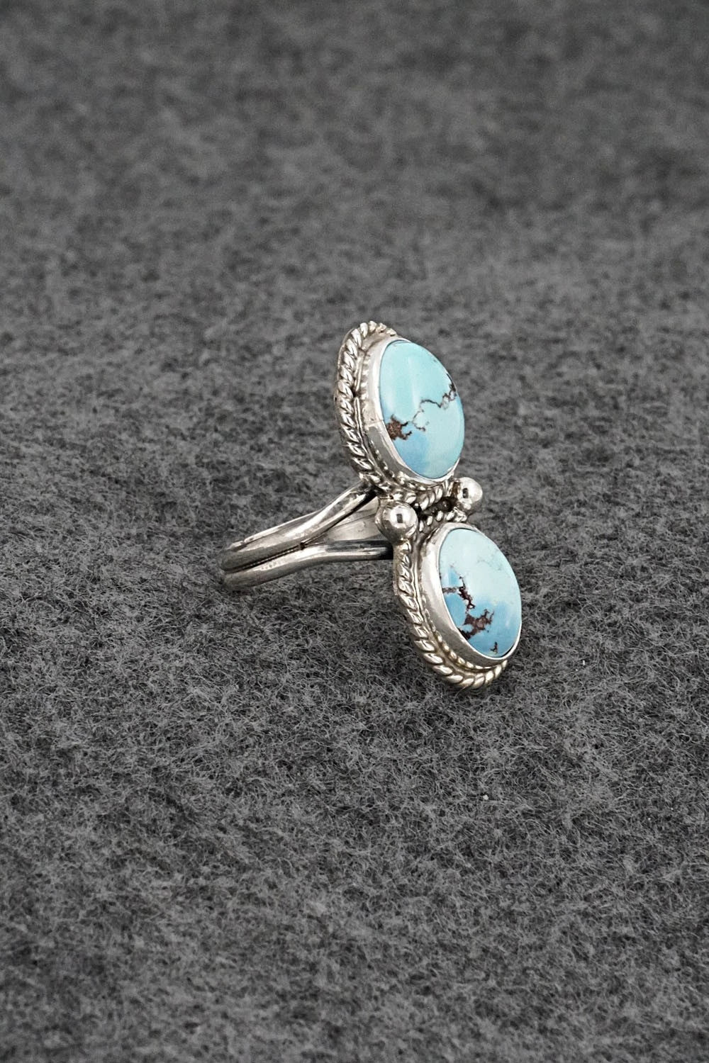 Turquoise & Sterling Silver Ring - Eugene Gruber - Size 5
