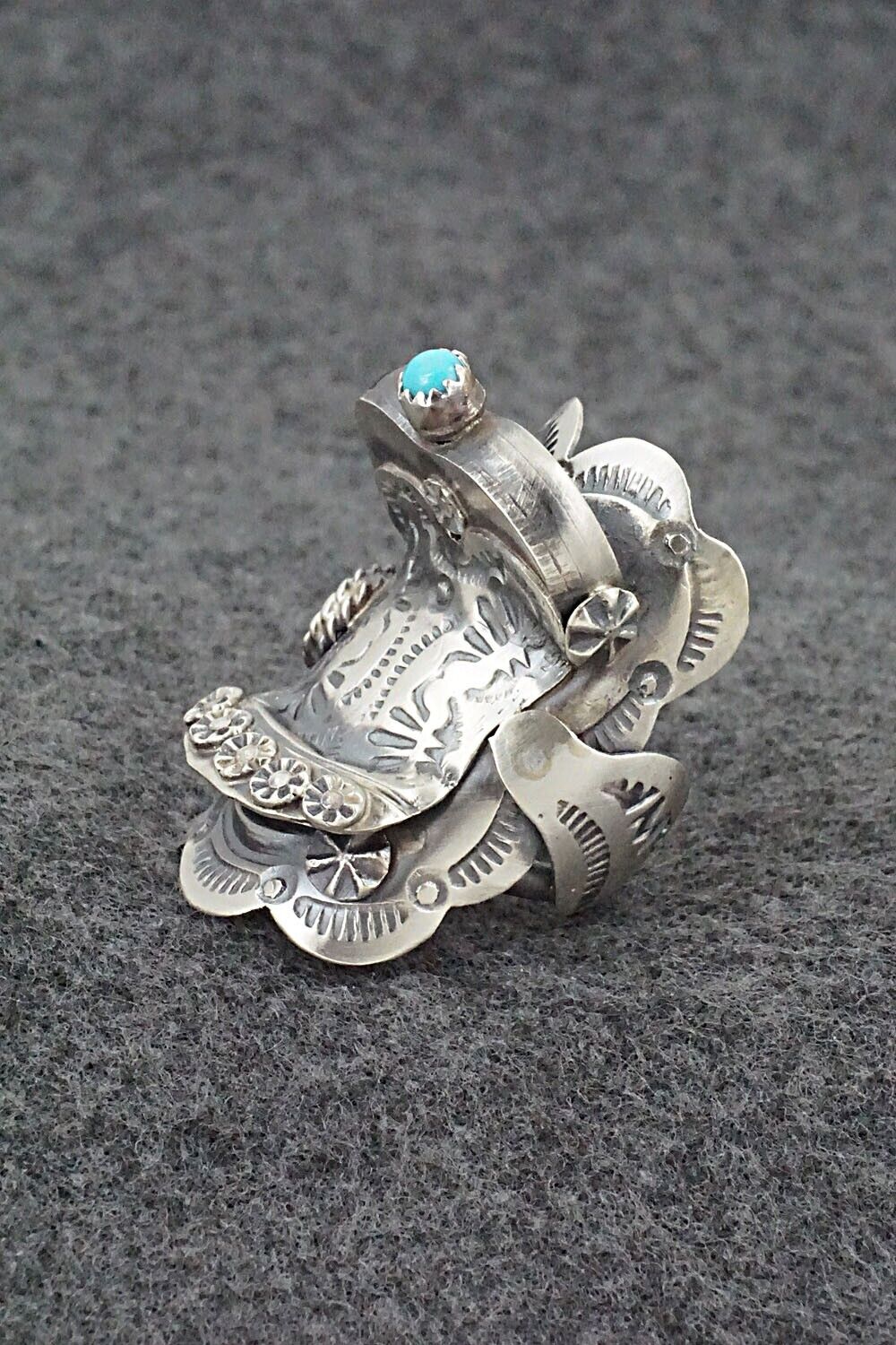 Turquoise & Sterling Silver Ring - Tim Yazzie - Size 9