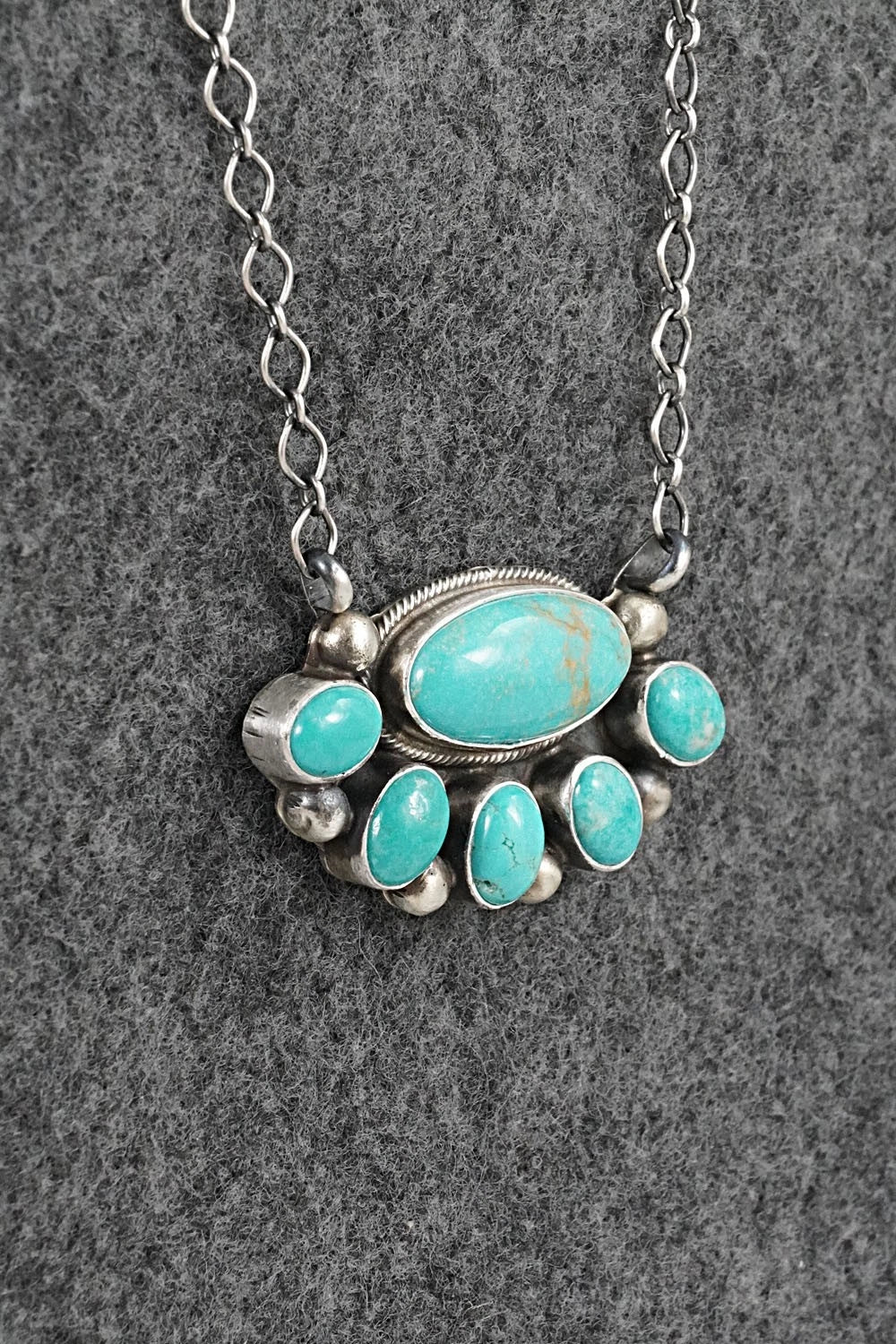 Turquoise & Sterling Silver Necklace - Kathleen Livingston