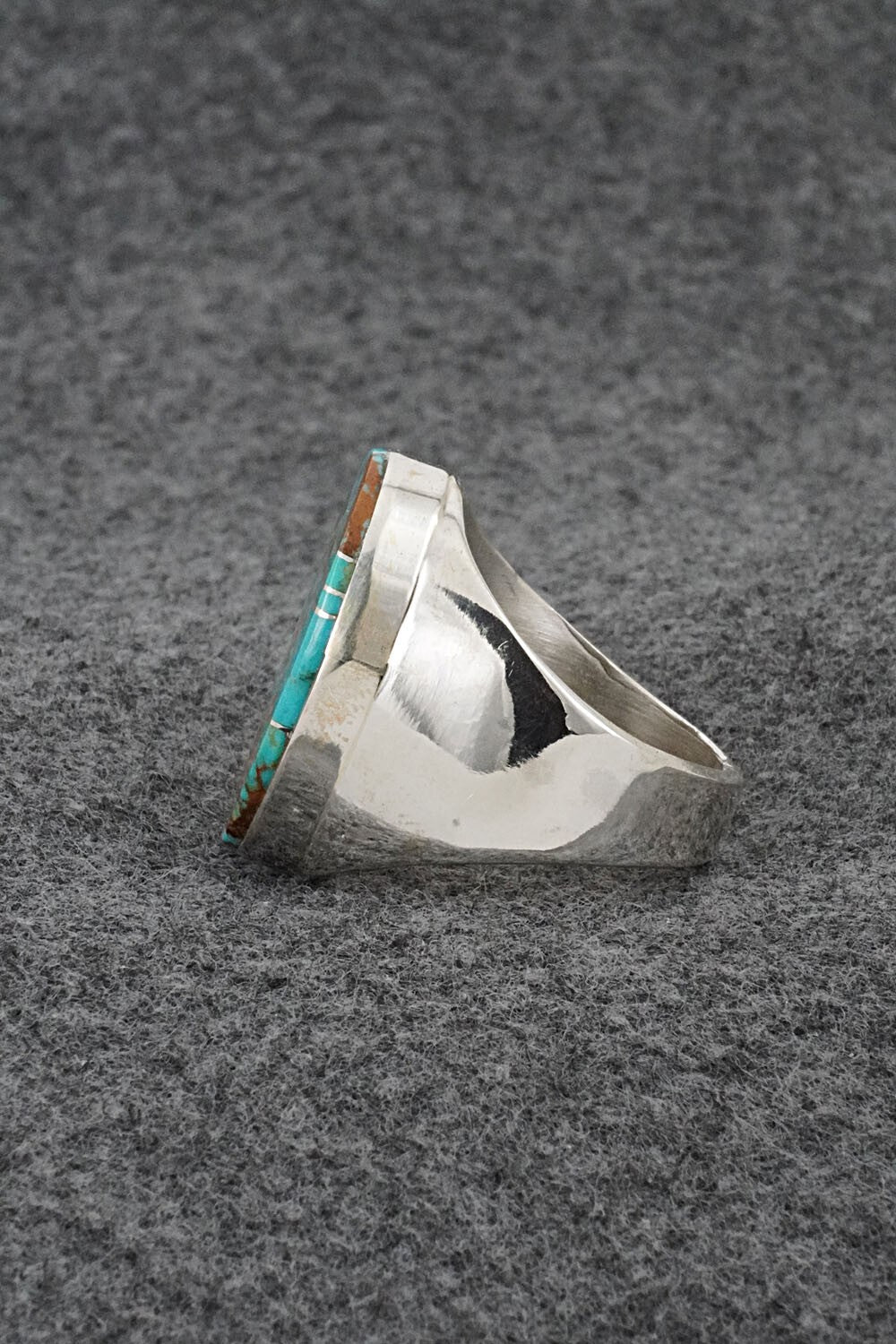 Turquoise & Sterling Silver Ring - Wilbert Gray - Size 10.5