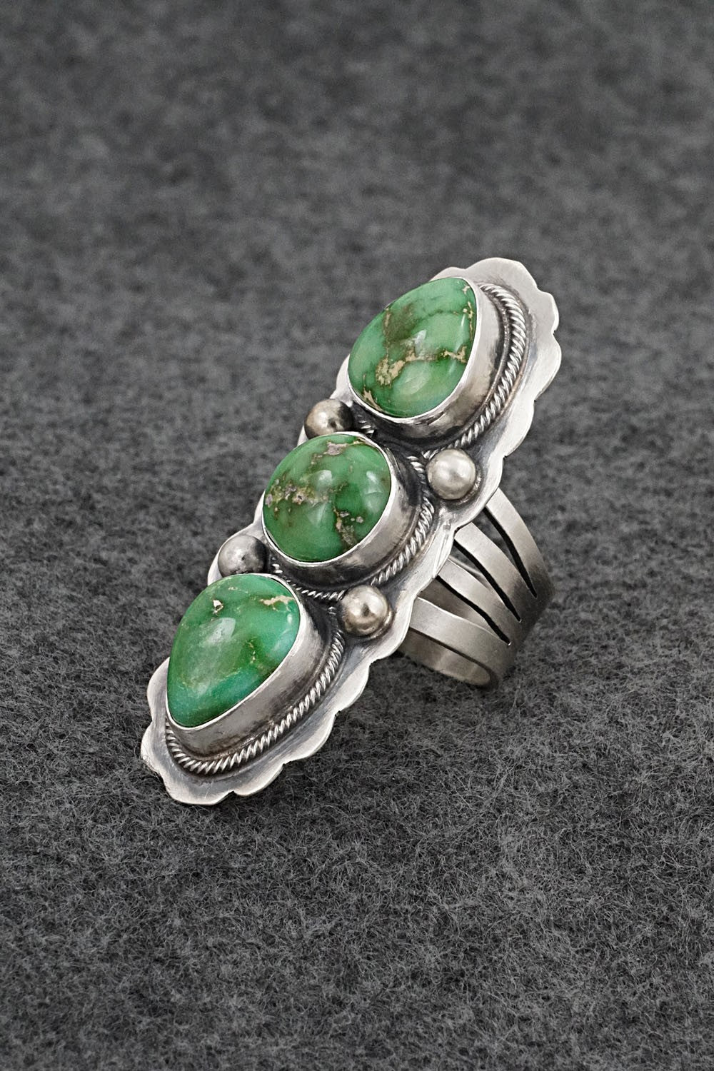 Turquoise & Sterling Silver Ring - Kathleen Livingston - Size 8.5