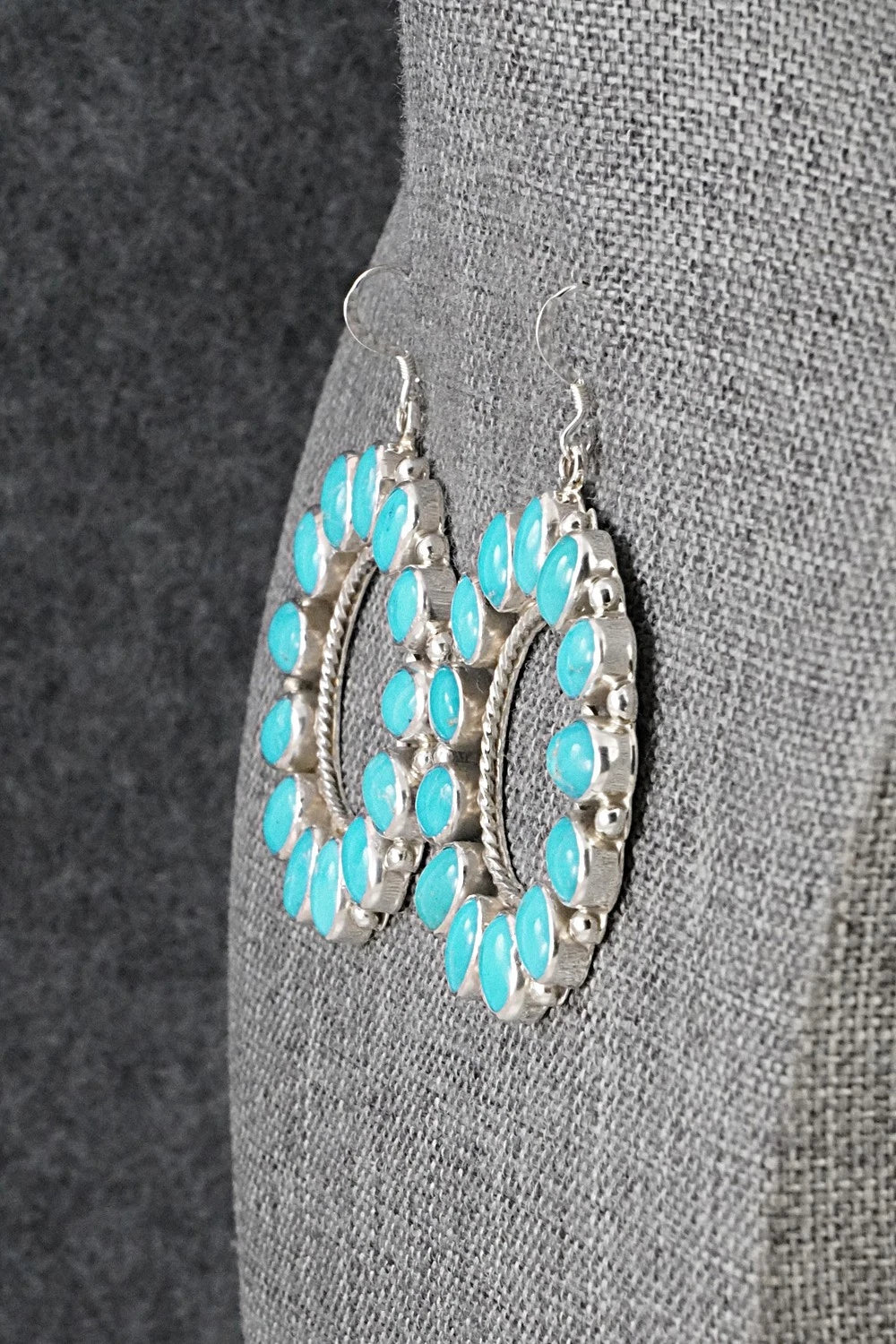 Turquoise & Sterling Silver Earrings - Arlene Lewis