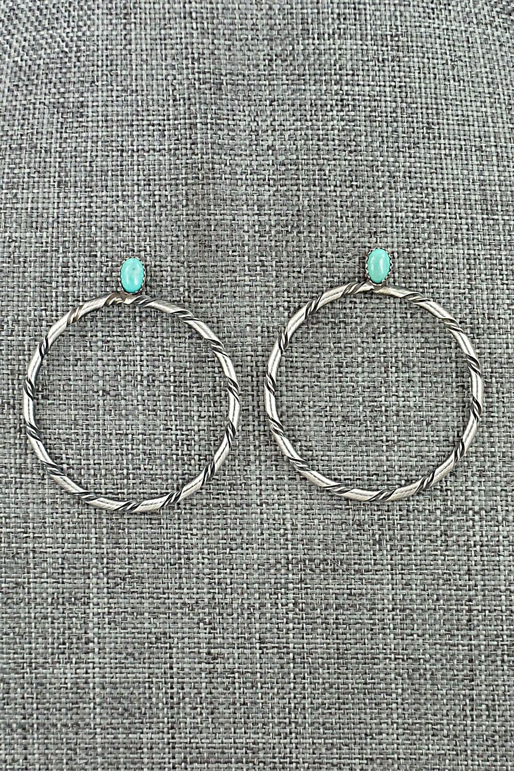 Turquoise and Sterling Silver Earrings - Nashina Tsosie