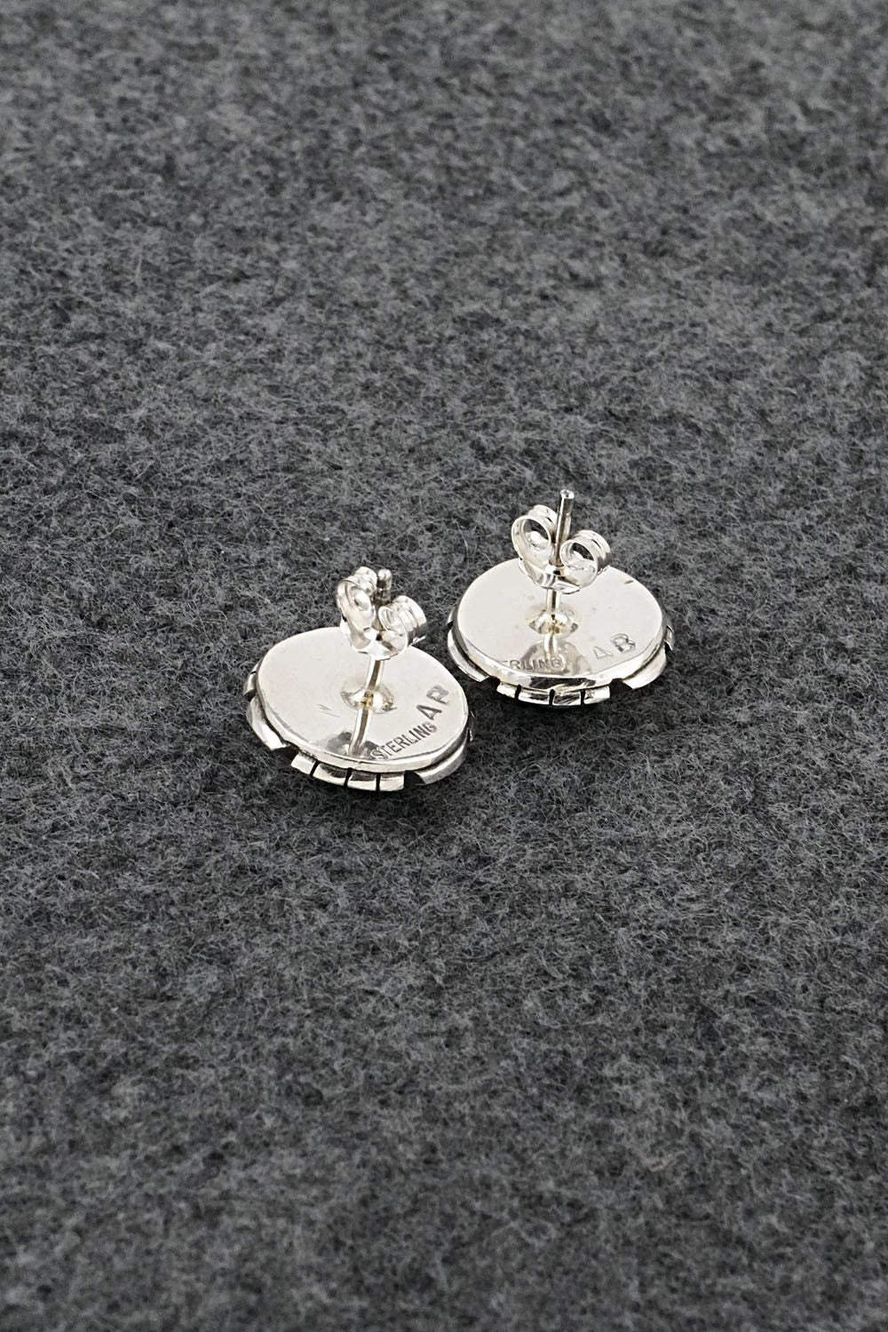 Turquoise & Sterling Silver Earrings - Amos Begay