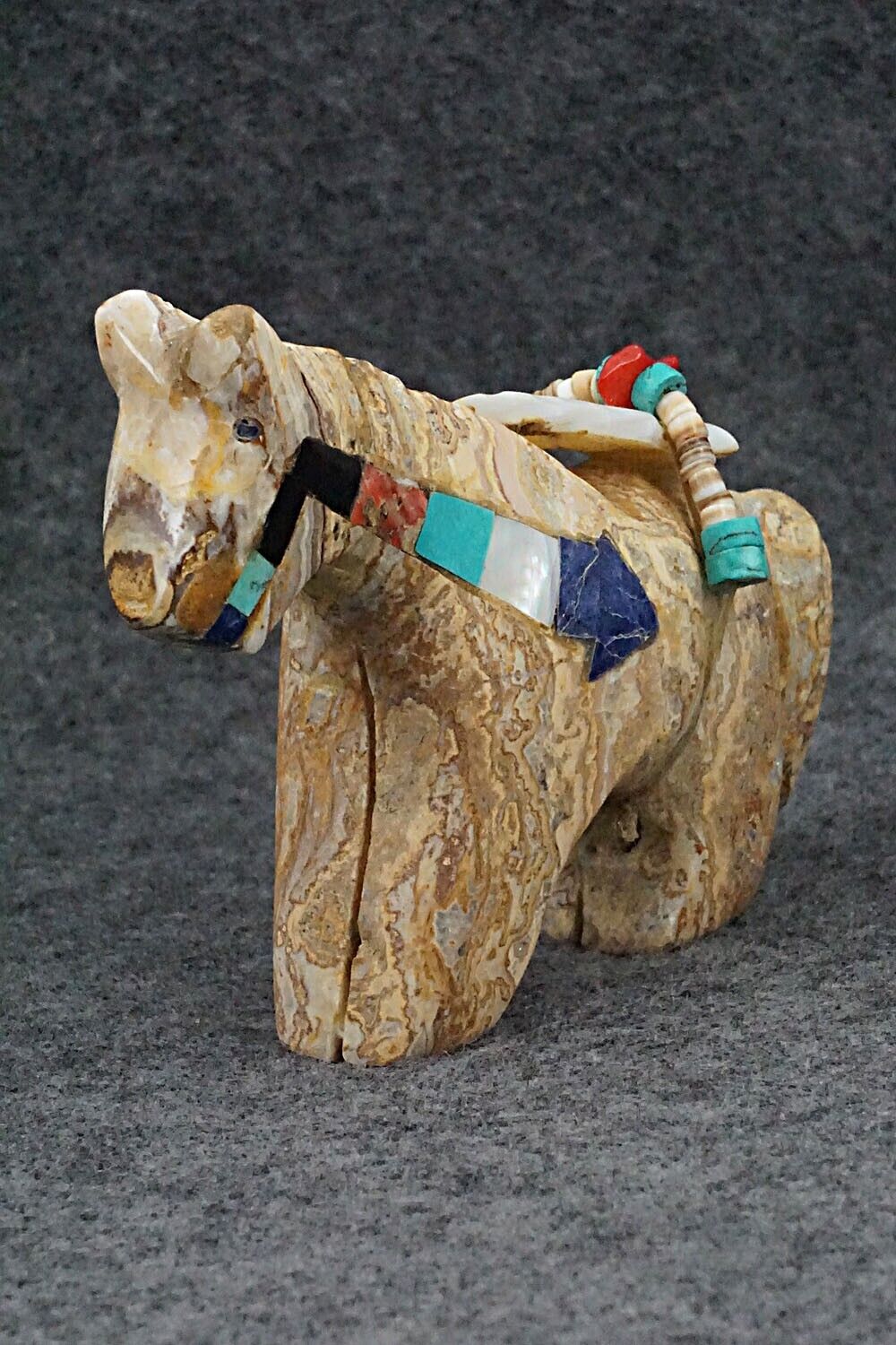 Horse Zuni Fetish Carving - Rodney Laiwakete