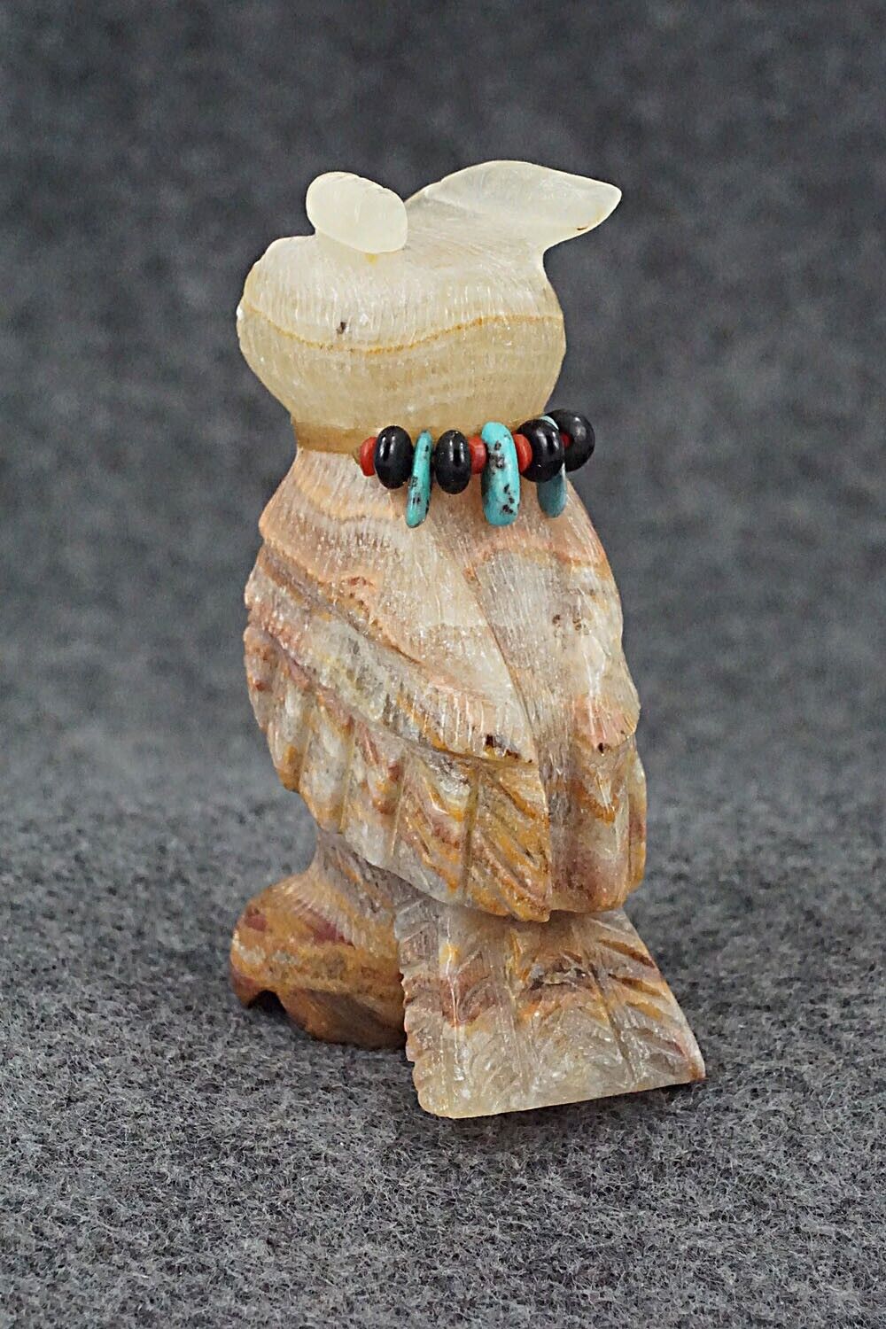 Horned Owl Zuni Fetish Carving - Douglas Martza