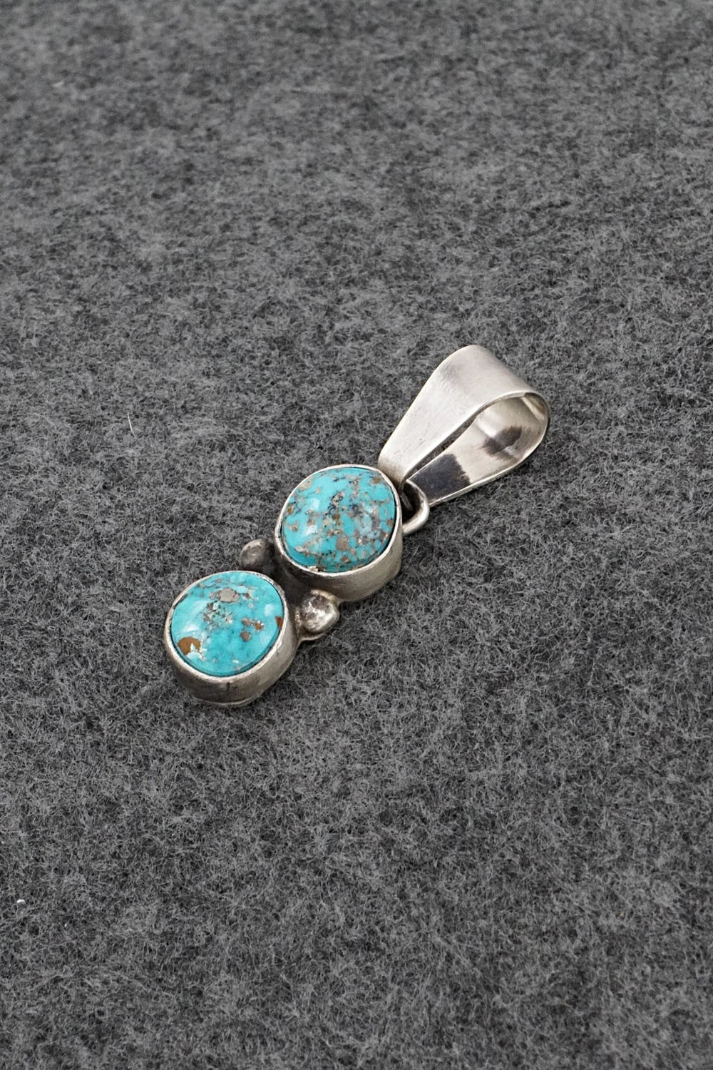 Turquoise & Sterling Silver Pendant - Darrin Livingston
