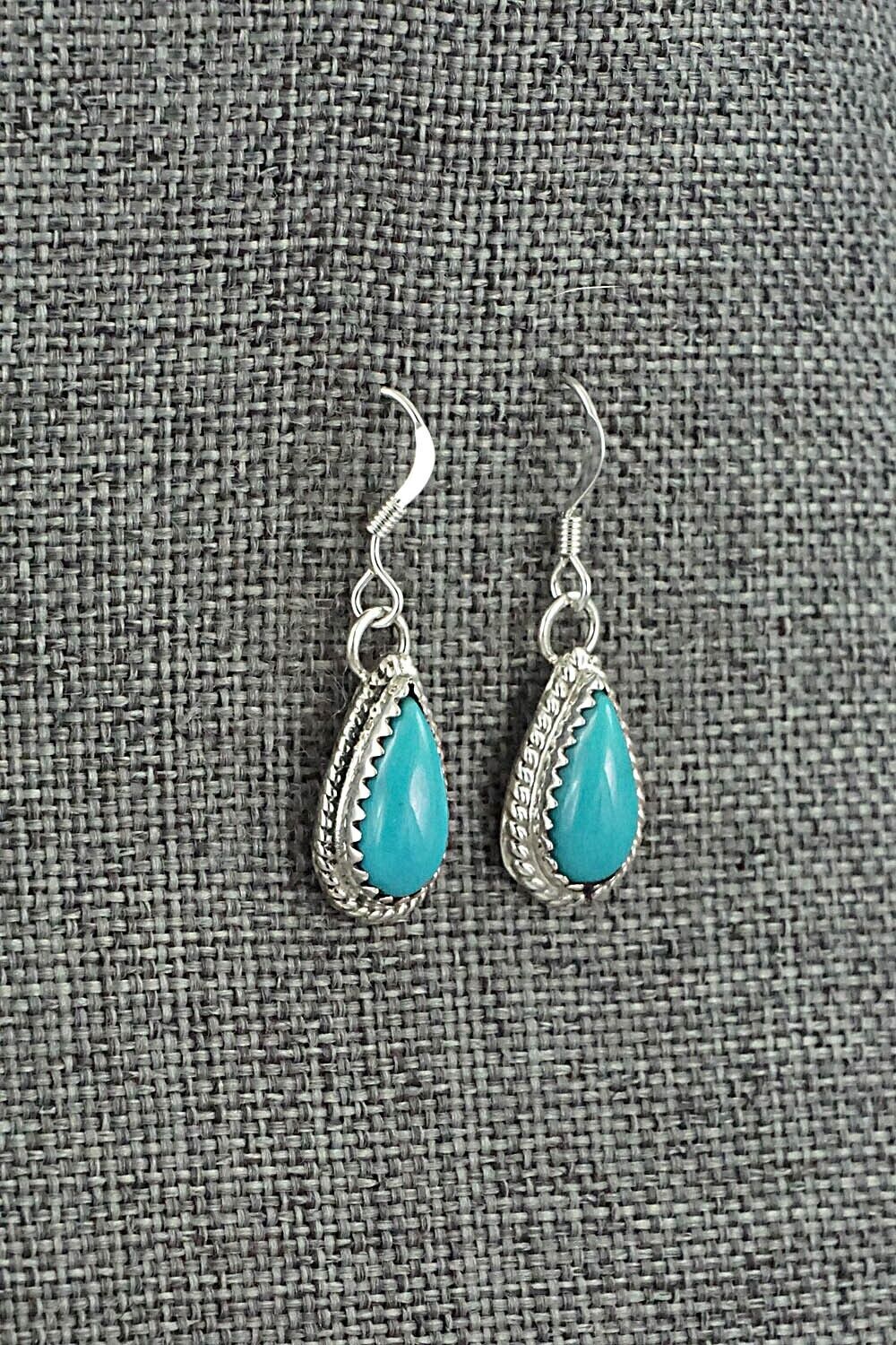 Turquoise & Sterling Silver Earrings - Angeline Platero