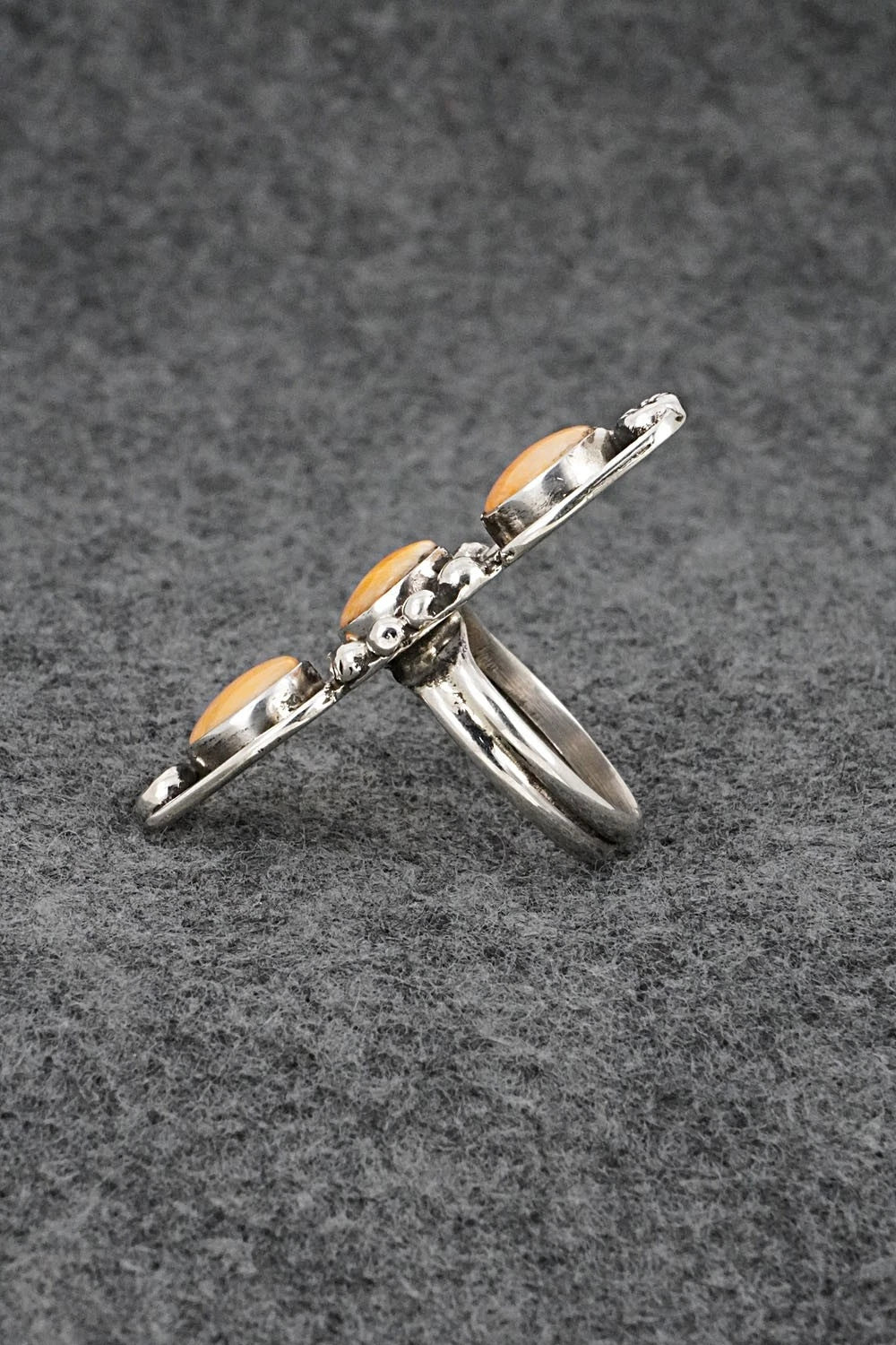Spiny Oyster & Sterling Silver Ring - Priscilla Reeder - Size 8