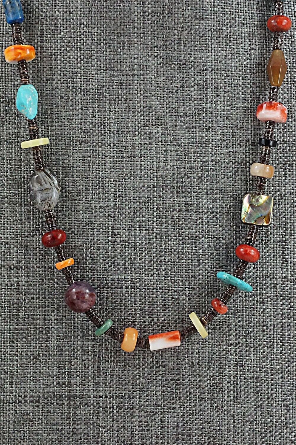 Multi-Stone and Sterling Silver Necklace - Helen Tsosie