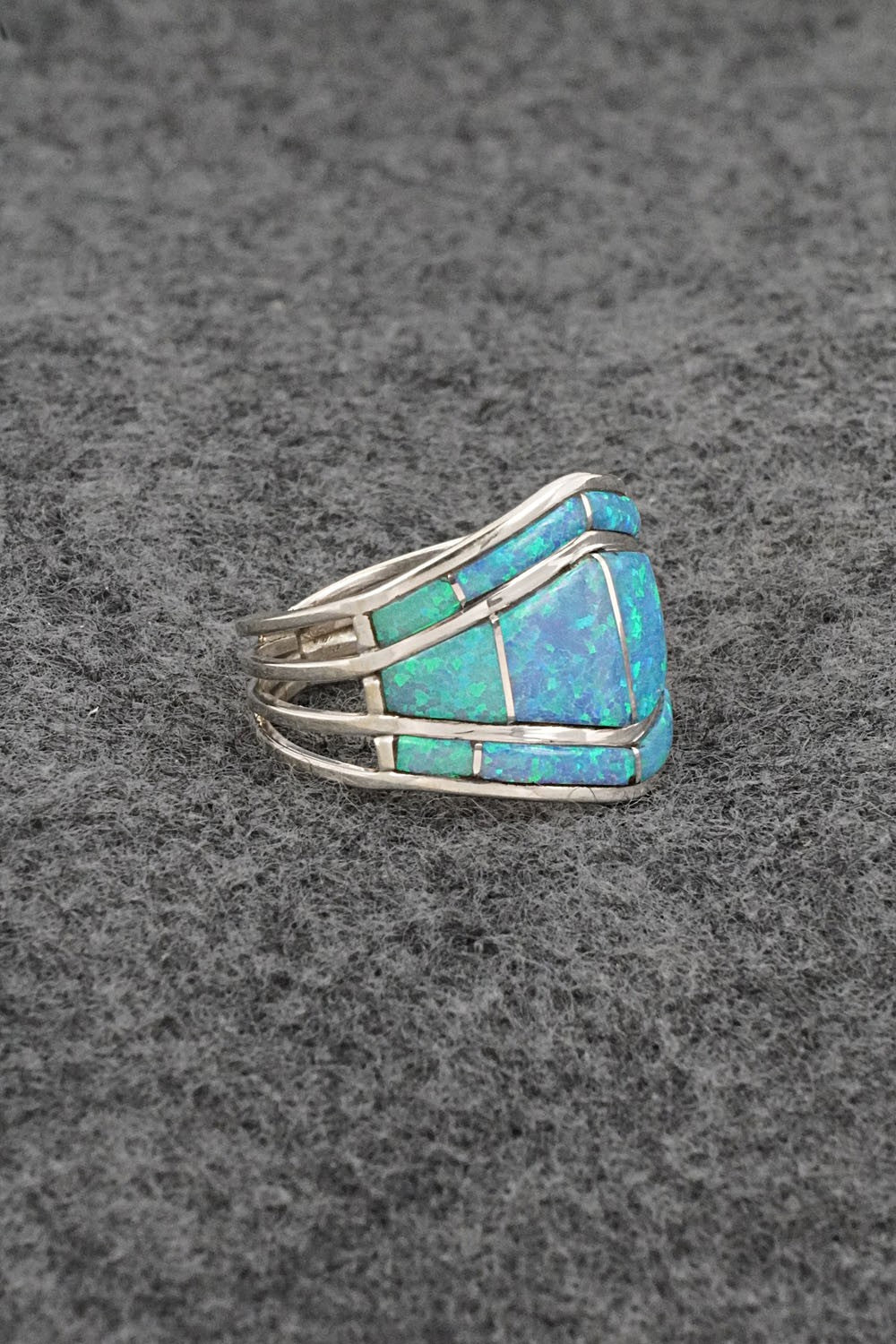 Opalite & Sterling Silver Ring - Andrew Enrico - Size 8