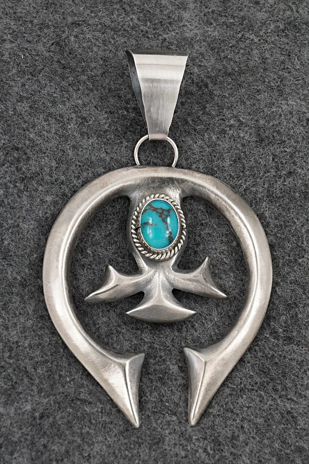 Turquoise & Sterling Silver Pendant - Eugene Gruber