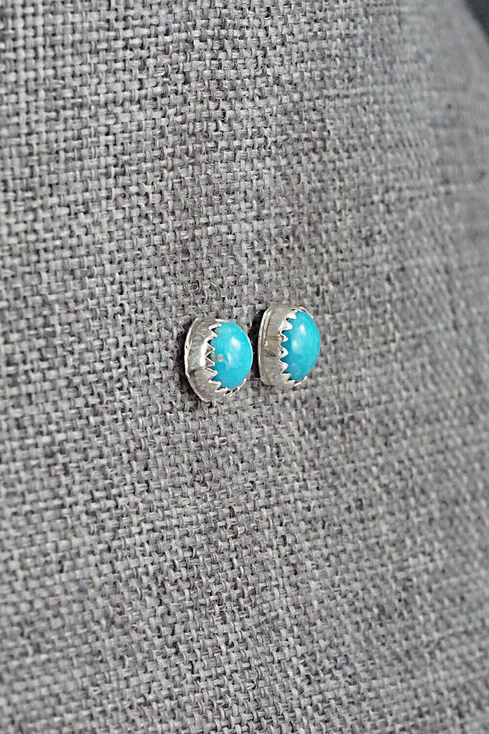Turquoise & Sterling Silver Earrings - Dorothy Yazzie