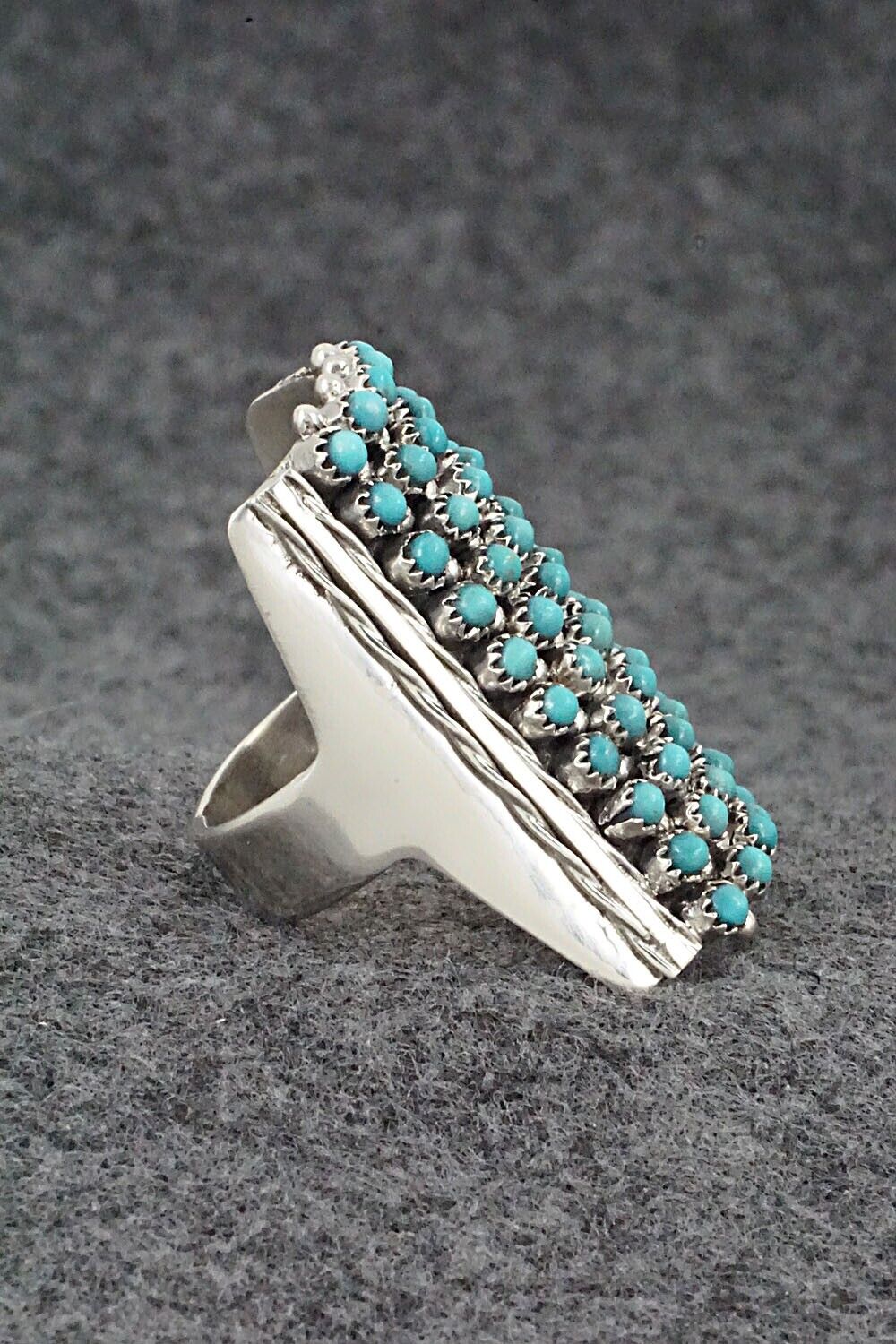Turquoise & Sterling Silver Ring - Stephen Haloo - Size 9