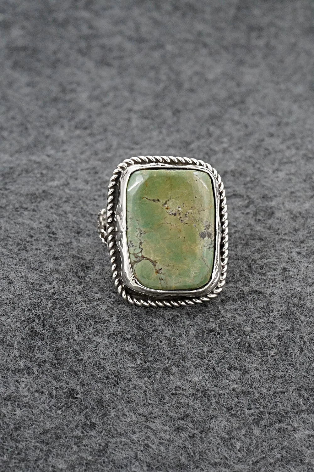 Turquoise & Sterling Silver Ring - Darius Arviso - Size 8