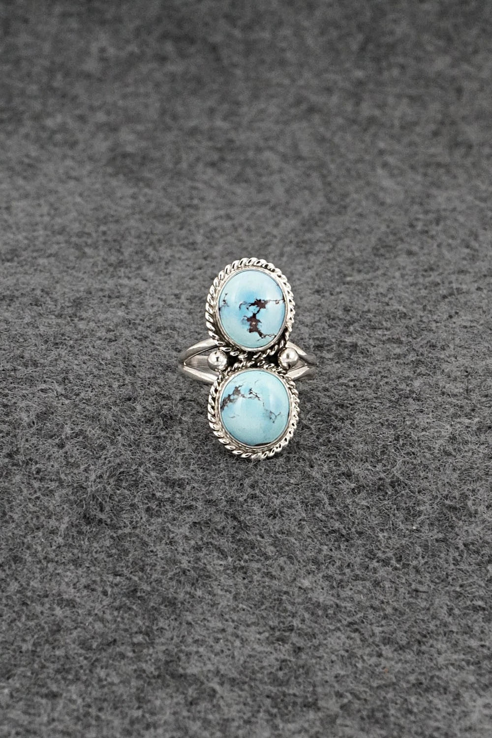 Turquoise & Sterling Silver Ring - Eugene Gruber - Size 6