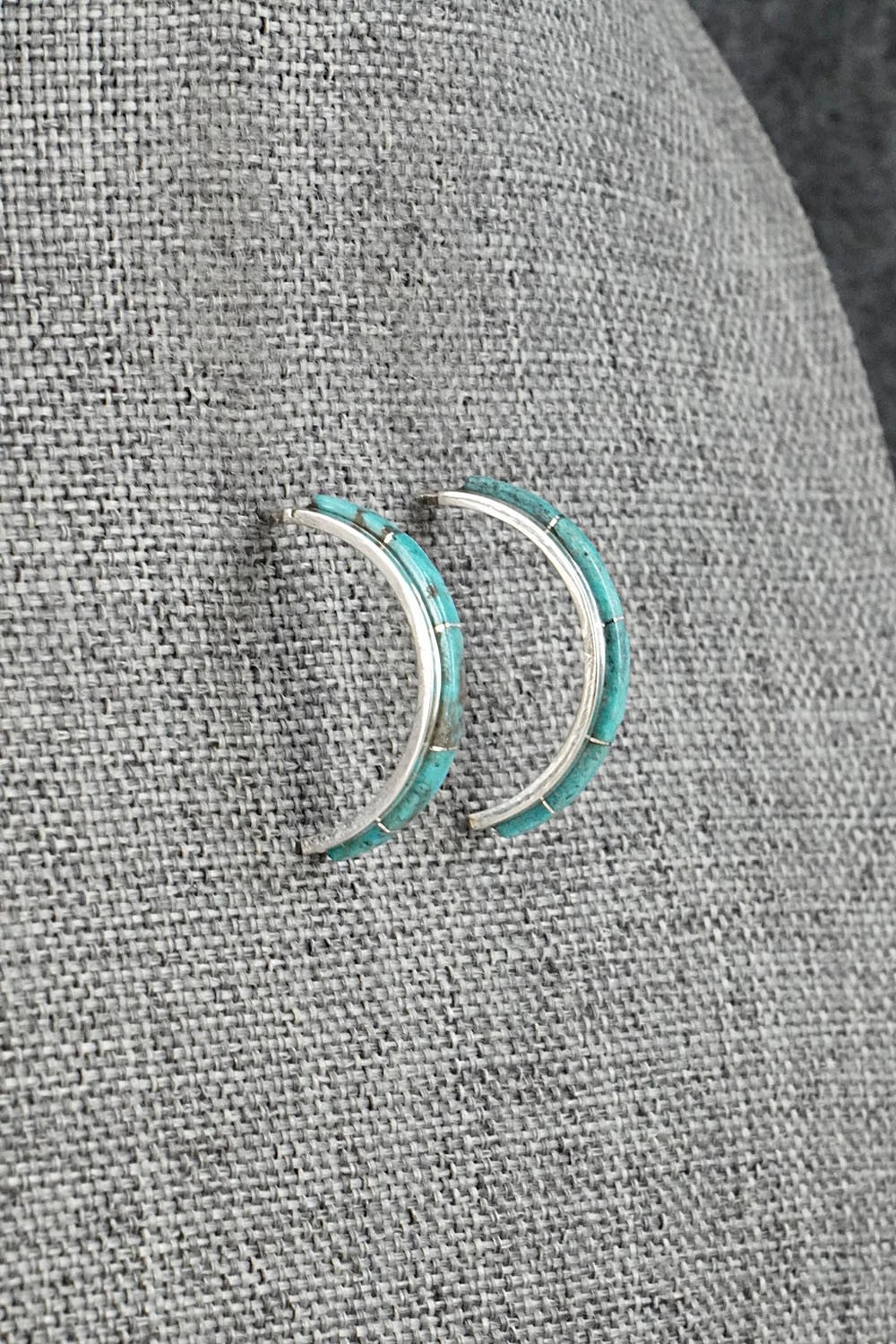 Turquoise & Sterling Silver Earrings - Gloria Waatsa