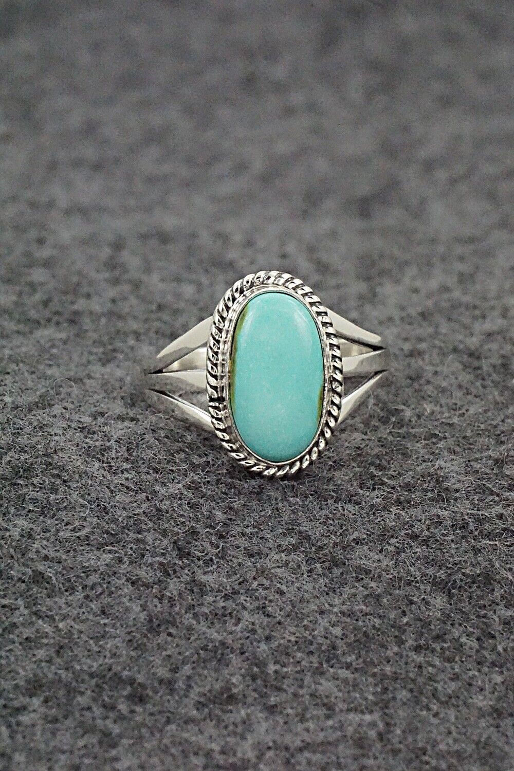 Turquoise & Sterling Silver Ring - Alice Rose Saunders - Size 7.75