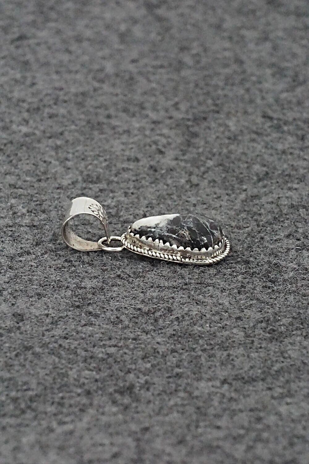 White Buffalo & Sterling Silver Pendant - Ernest Hawthorne